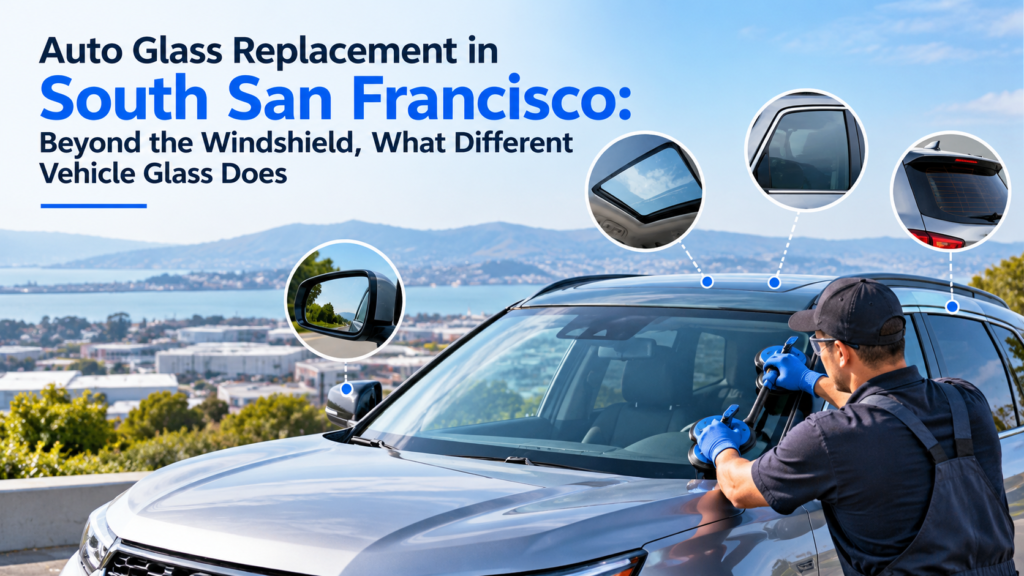 Auto Glass Replacement in South San Francisco: Beyond the Windshield, What Different Vehicle Glass Does